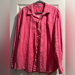 Tommy Bahama Men's Pink Casual Button-Down Shirt